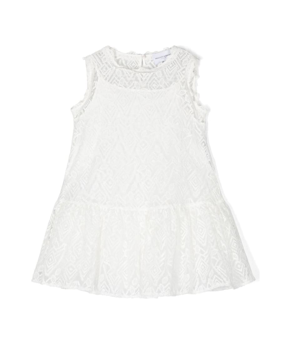 Ermanno Scervino Junior Sleeveless Dress In White Lace | italist