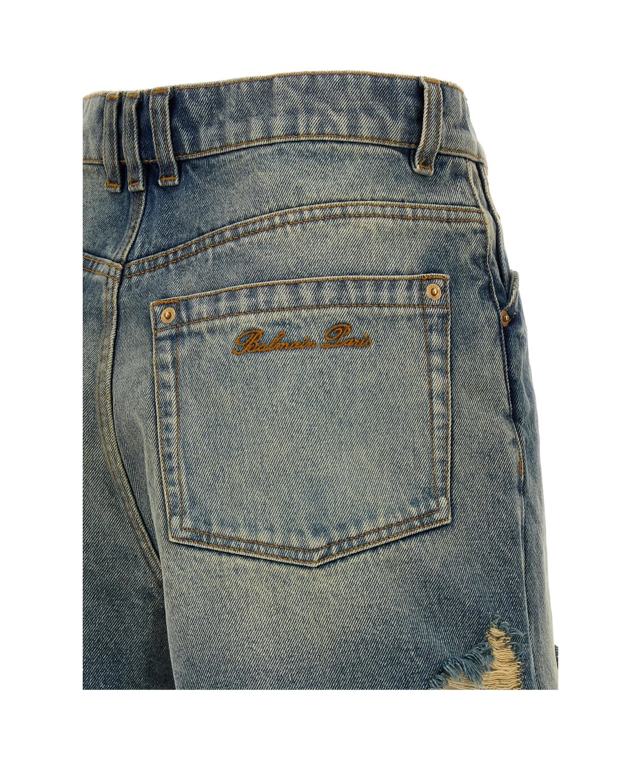 Balmain Vintage Denim Shorts - Blue
