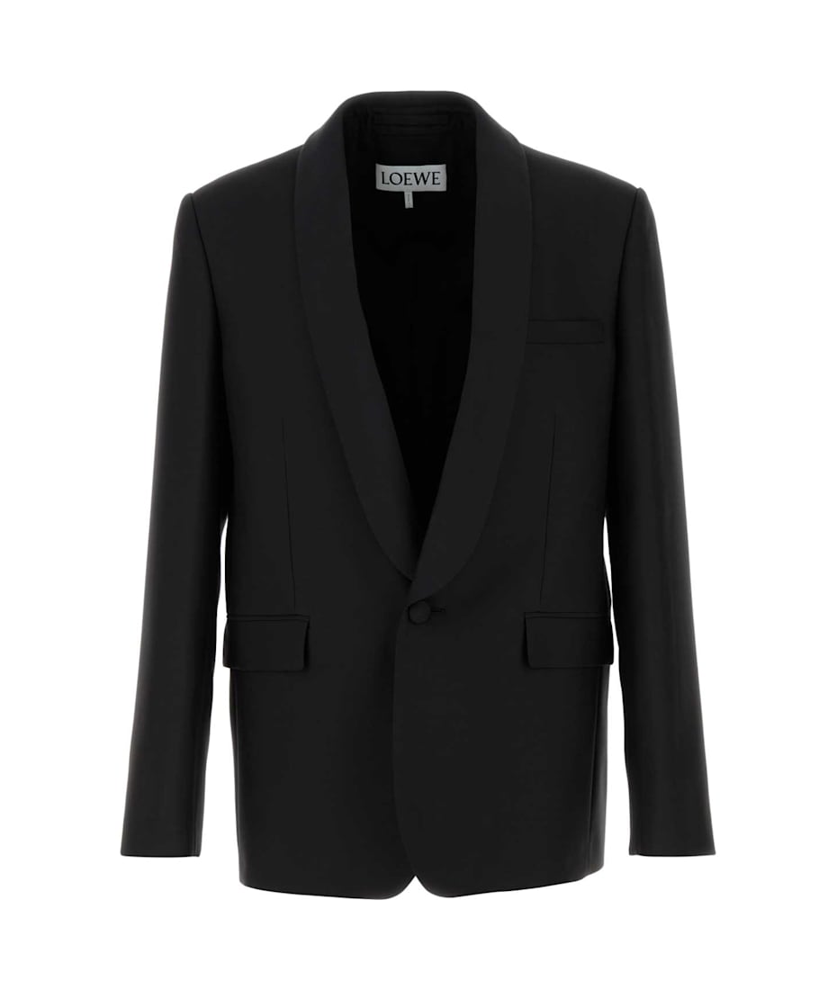 Loewe Black Wool Blend Blazer | italist
