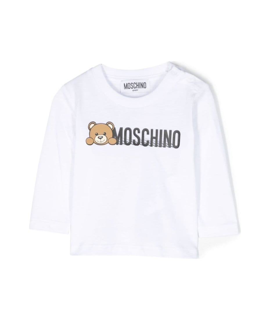 Barrow Teddy-Bear Motif Logo-Print T-Shirt