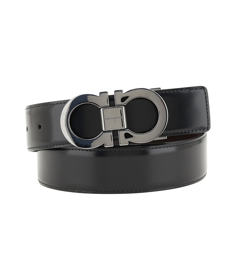 VIP【送料関税込】FERRAGAMO Reversible Belt Ferragamo GENUINE Men's 42 40 38 36 Black Brown Reversible