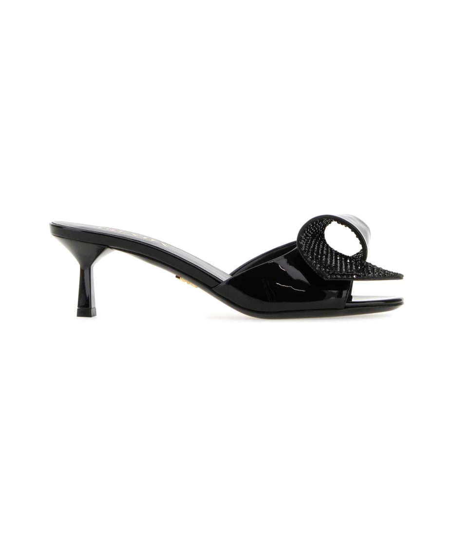 【送料&関税込】Prada Black Leather Mules Prada Black Leather Mules | italist