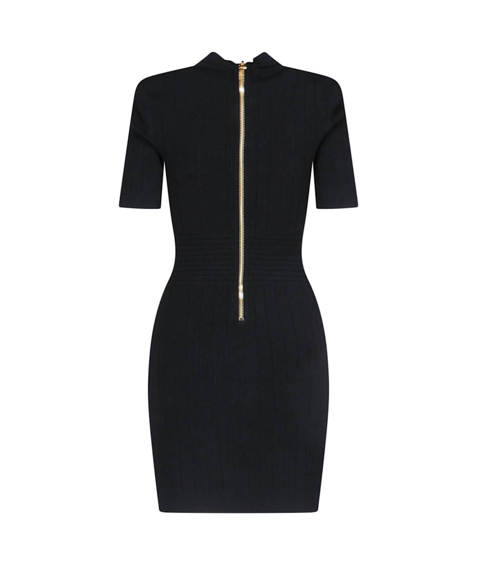 ワンピース BALMAIN V-NECKED KNITTED MINI DRESS 24468130_57259377_600.jpg