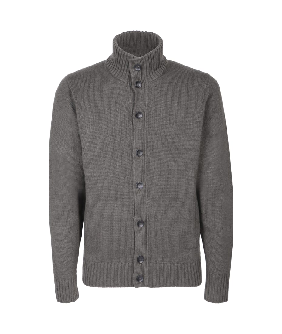 トップス made in italy ZANONE cardigun en INCOTEX Zanone Shawl-Collar Ribbed Wool Cardigan for Men