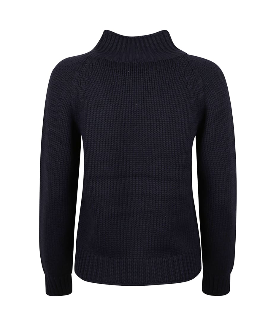 Fabiana Filippi Wool Ribbed Roll-neck Knit Top in Blue Womens Clothing Jumpers and knitwear Turtlenecks 