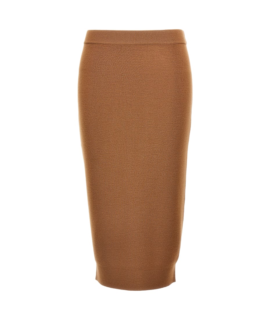 スカート Saint Laurent FW24 Wool skirt (809129Y76WQ 2684) Saint Laurent Black wool pencil skirt | TheDoubleF