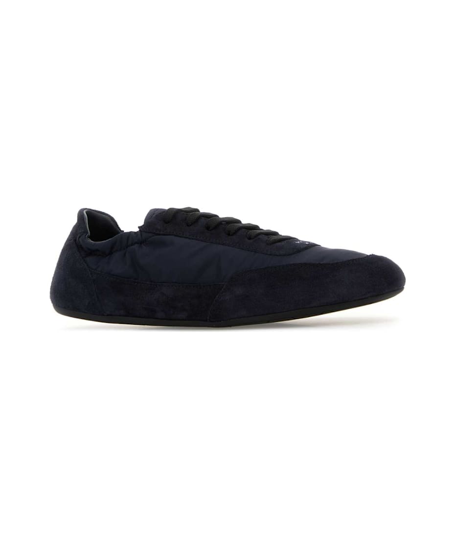 スニーカー PRADA Navy blue Re-Nylon and suede Collapse sneakers ネイビー プラダ コラプス Re-Nylon xスエード スニーカー | PRADA
