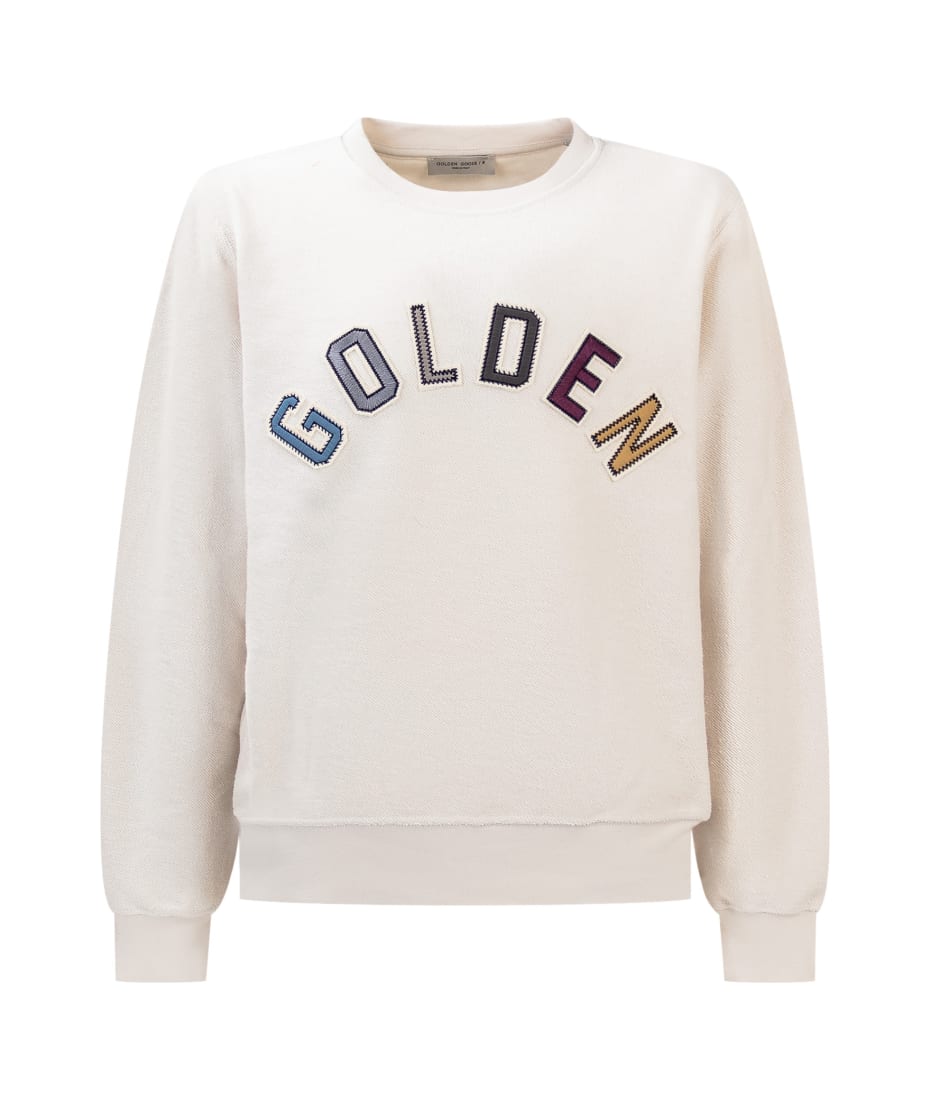 Golden Goose Logo Sweatshirt - ARTIC WOLF/MULTICOLOR