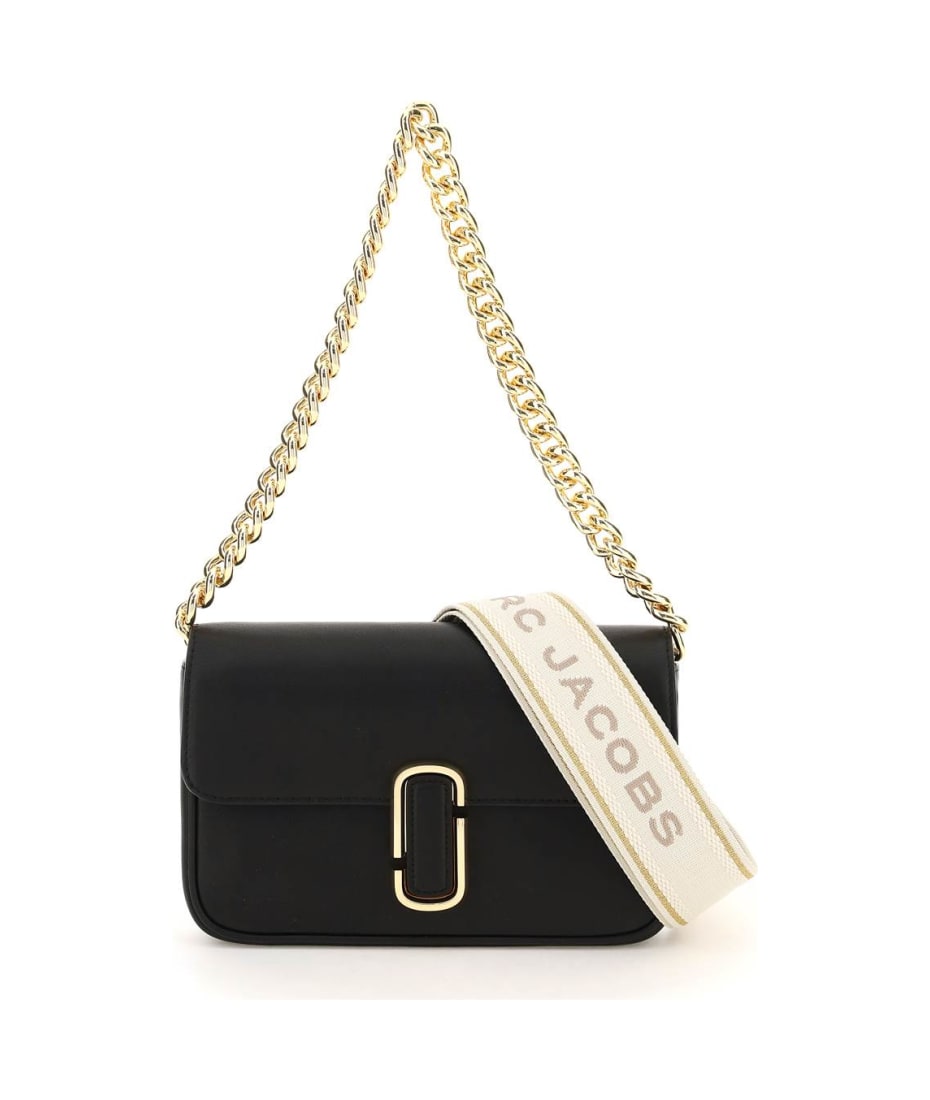 The J Marc Shoulder Bag - Nappa leather bag with flap and shoulder strap