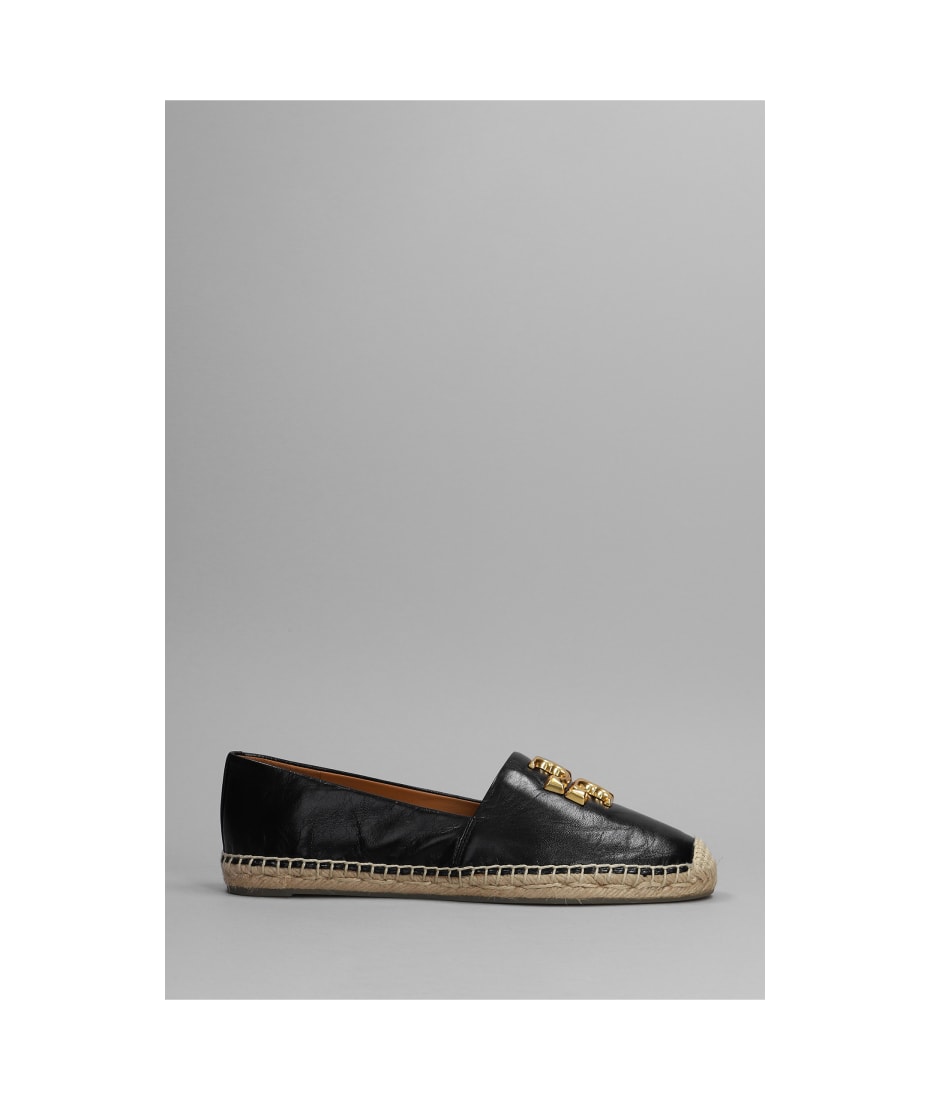 Tory Burch Flats In Black Leather - black