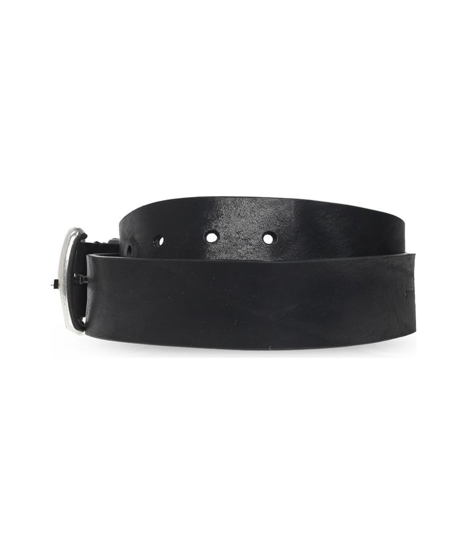 ベルト DIESEL Leather belt Nero B-1DR: Leather Belt with silver D logo buckle | Diesel