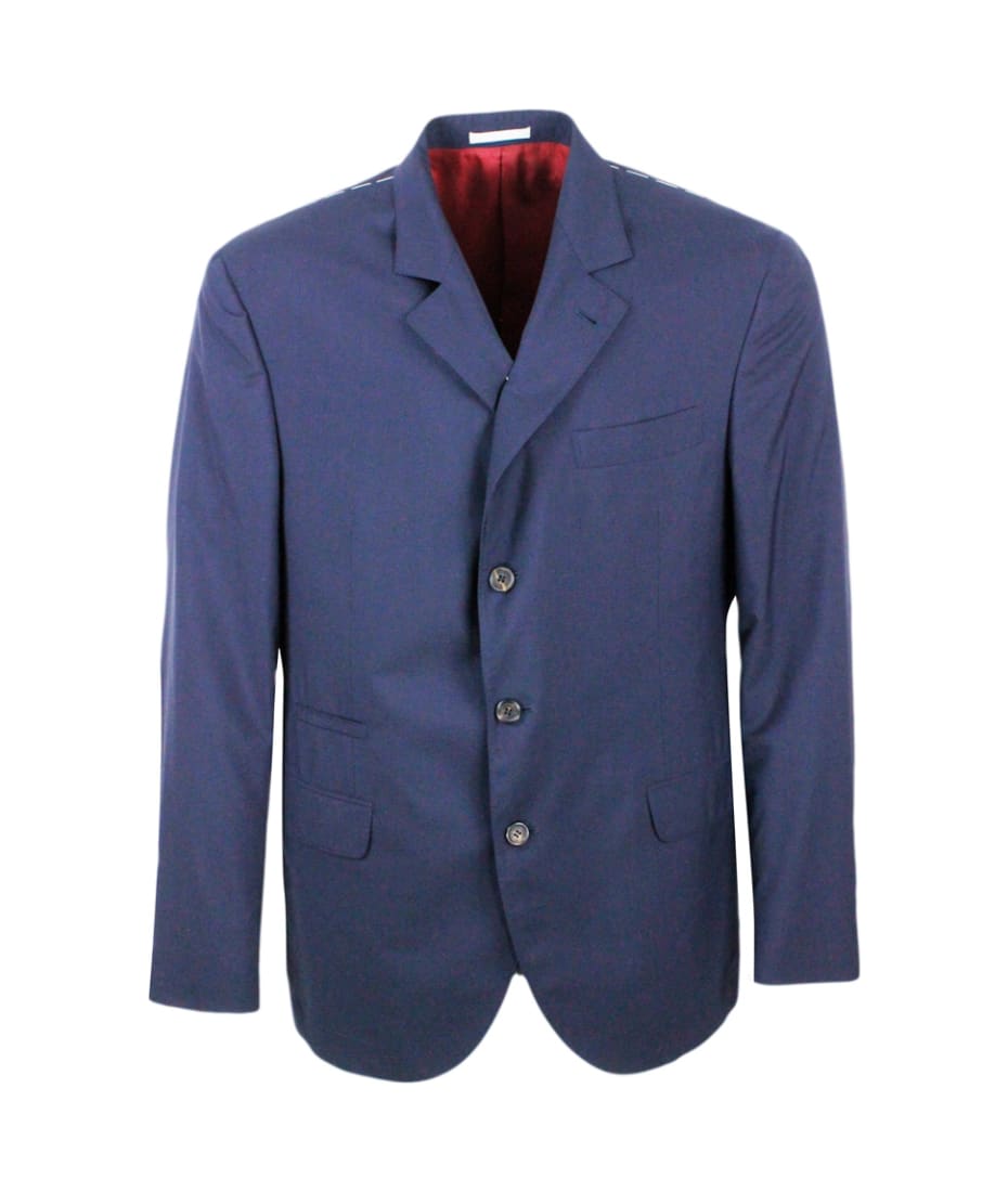 【送料&関税込】Brunello Cucinelli 3-button Jacket Unlined I Brunello Cucinelli 3-button Jacket Unlined In Fresh Wool