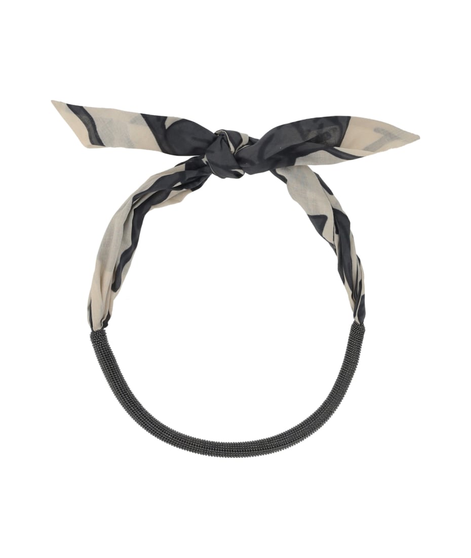 BRUNELLO CUCINELLI ネックレス Brunello Cucinelli - Gold & Silver Hematite Wrap Convertible