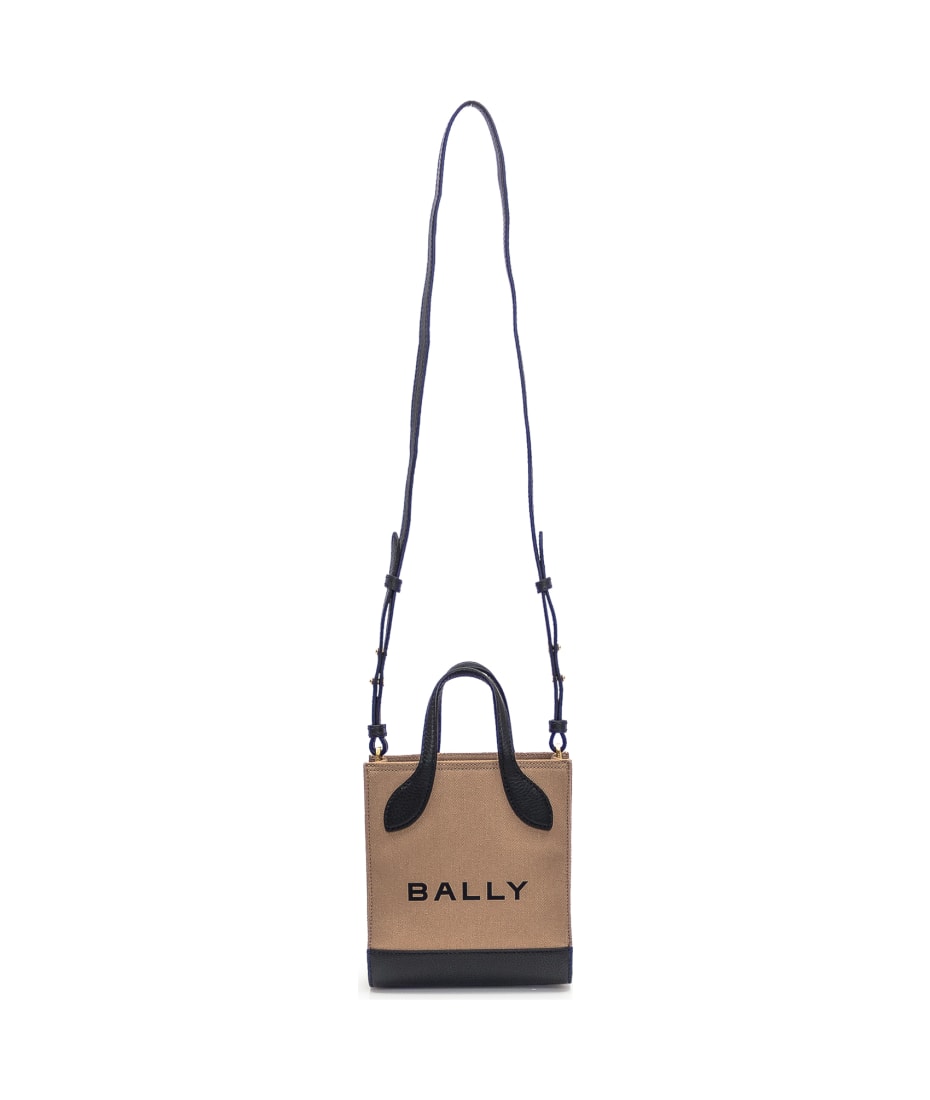 トートバッグ BALLY Bally Logo Shopping Bag Bally Logo Shopping Bag WAE02W.CV034-I182O NATURAL BLAC