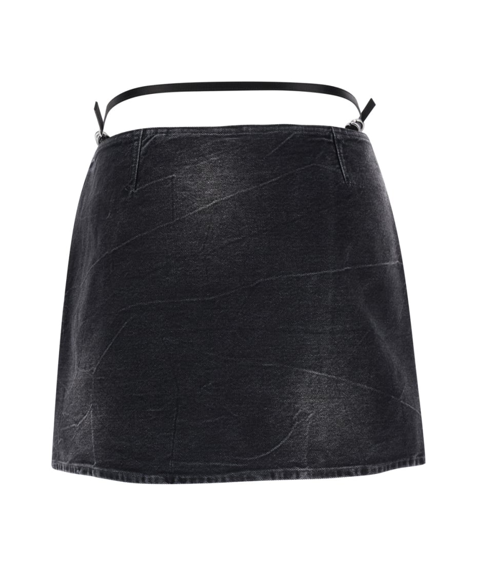 ミニスカート GIVENCHY VOYOU DENIM MINI SKIRT Mini skirt in denim with chain details in - medium blue