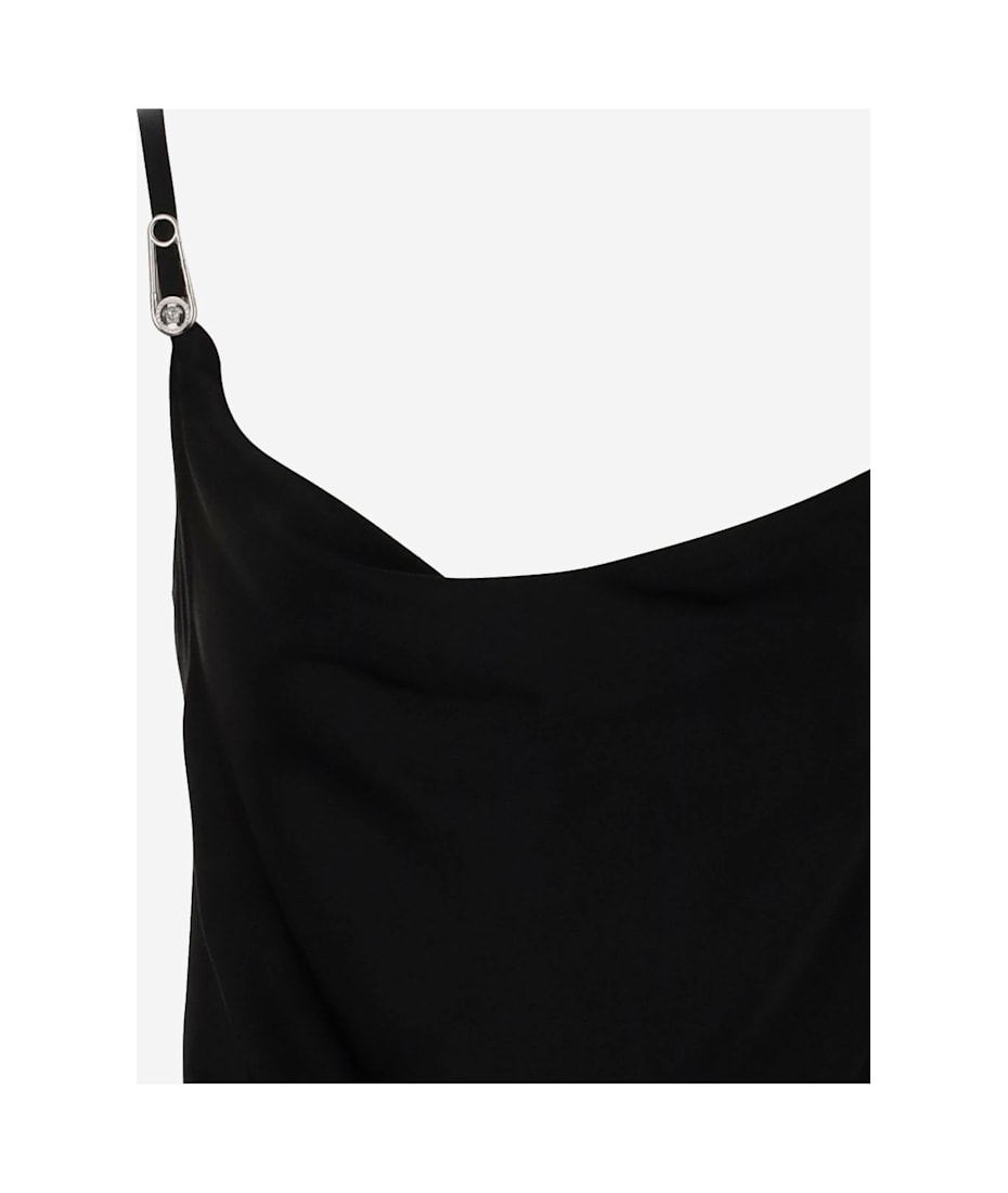 ワンピース VERSACE SS25 MINI DRESS ENVER SATIN (10189341A10194 1B000) VERSACE - Envers Satin Cut Out Mini Dress Versace
