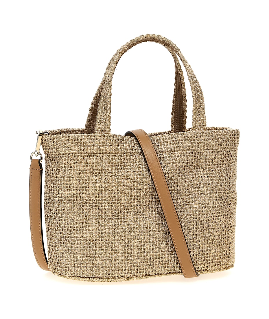 【Jimmy Choo】BEACH TOTE E/W M◆0000095137TZI Beach Tote E/W | Natural Raffia Embroidered Tote Bag | JIMMY