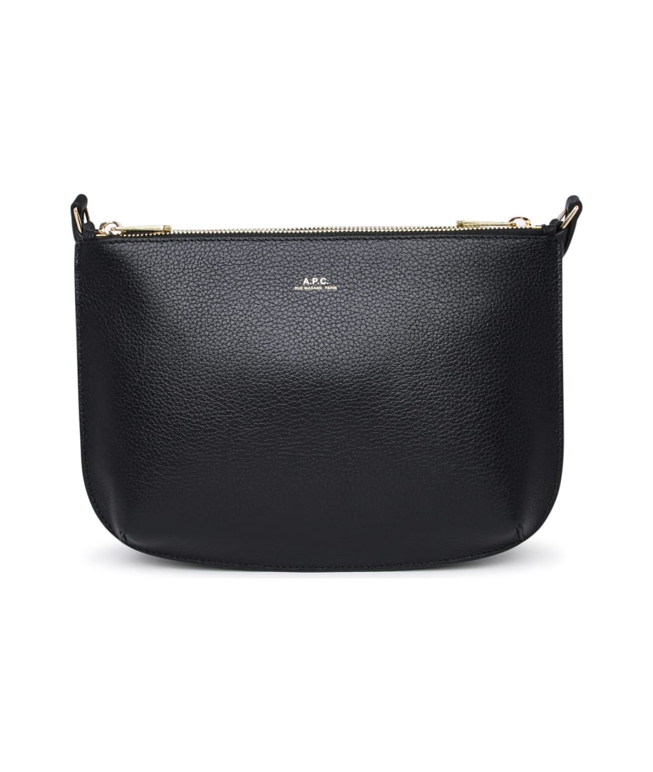 ★A.P.C. Sarah Pouch Black★ Sarah Shoulder Mini bag | Suede calfskin and smooth leather