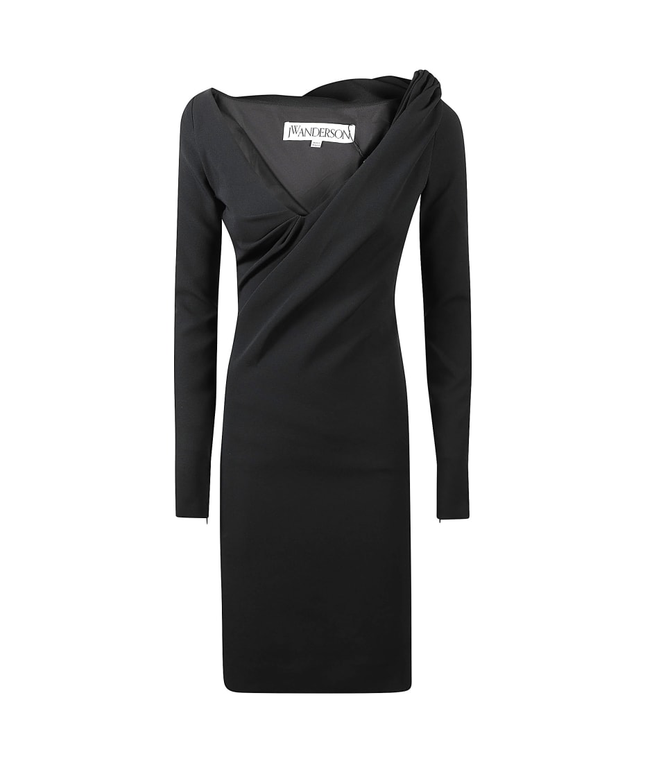 【送料&関税込】J.W. Anderson Shoulder Drape V Neck Dress JW Anderson Shoulder Drape V-Neck Dress – LOZURI®