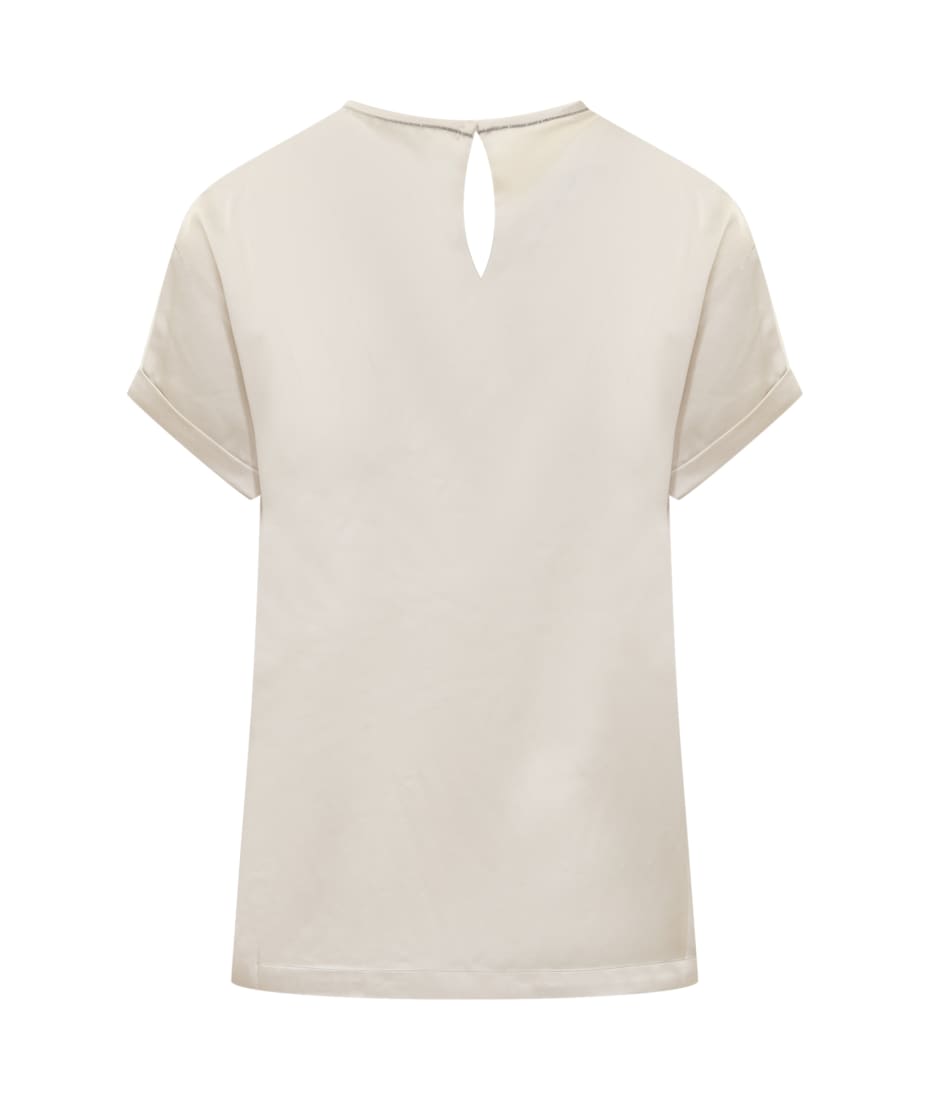 Tシャツ・カットソー Brunello Cucinelli Monile Satin T-Shirt Brunello cucinelli Monile satin t-shirt available on julian