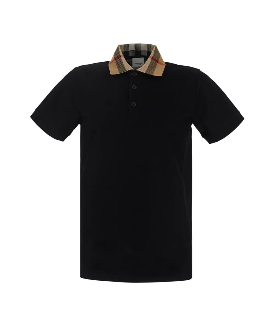 Burberry Check Collar Polo Shirt