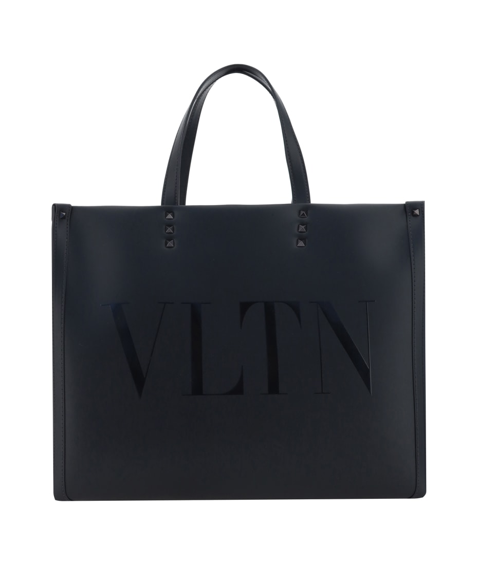VIP【送料関税込】VALENTINO GARAVANI LEATHER MEDIUM TOTE Valentino Garavani - VLogo Nude Grained Leather Medium Tote