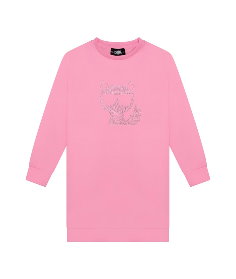 strapless open back dress KARL LAGERFELD PINK SEQUIN SWEATSHIRT DRESS [FINAL SALE] – Luibelle main image 0