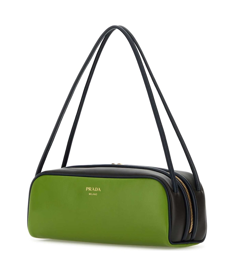 Prada Green Leather Shoulder Bag | italist