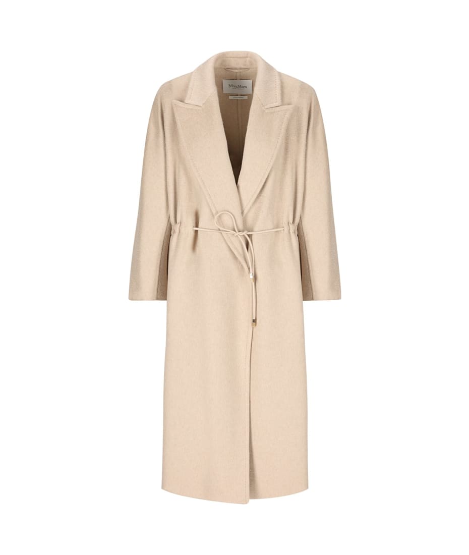 ジャケット・アウター made in italy MaxMara long coat el Max Mara Tie-detailed Long-sleeved Coat | italist