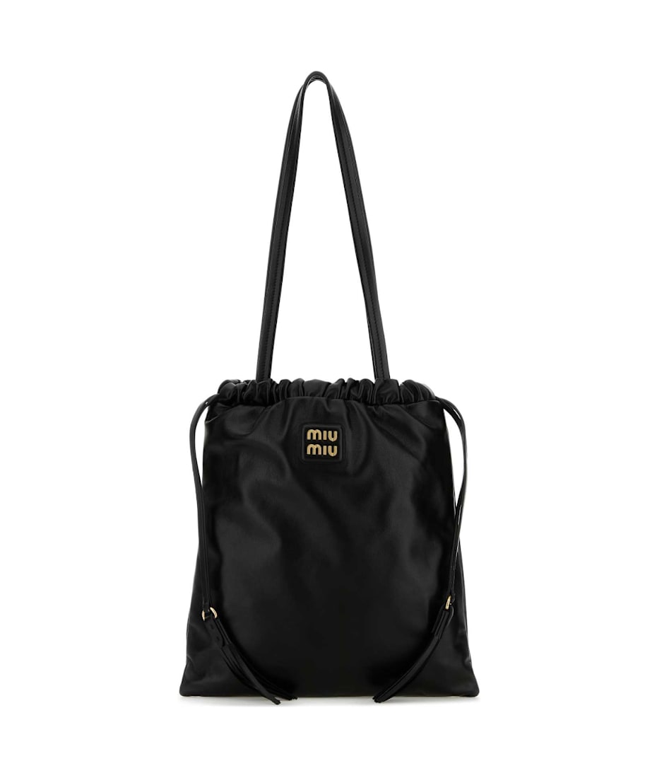 Miu Miu Black Nappa Leather Joie Bucket Bag | italist