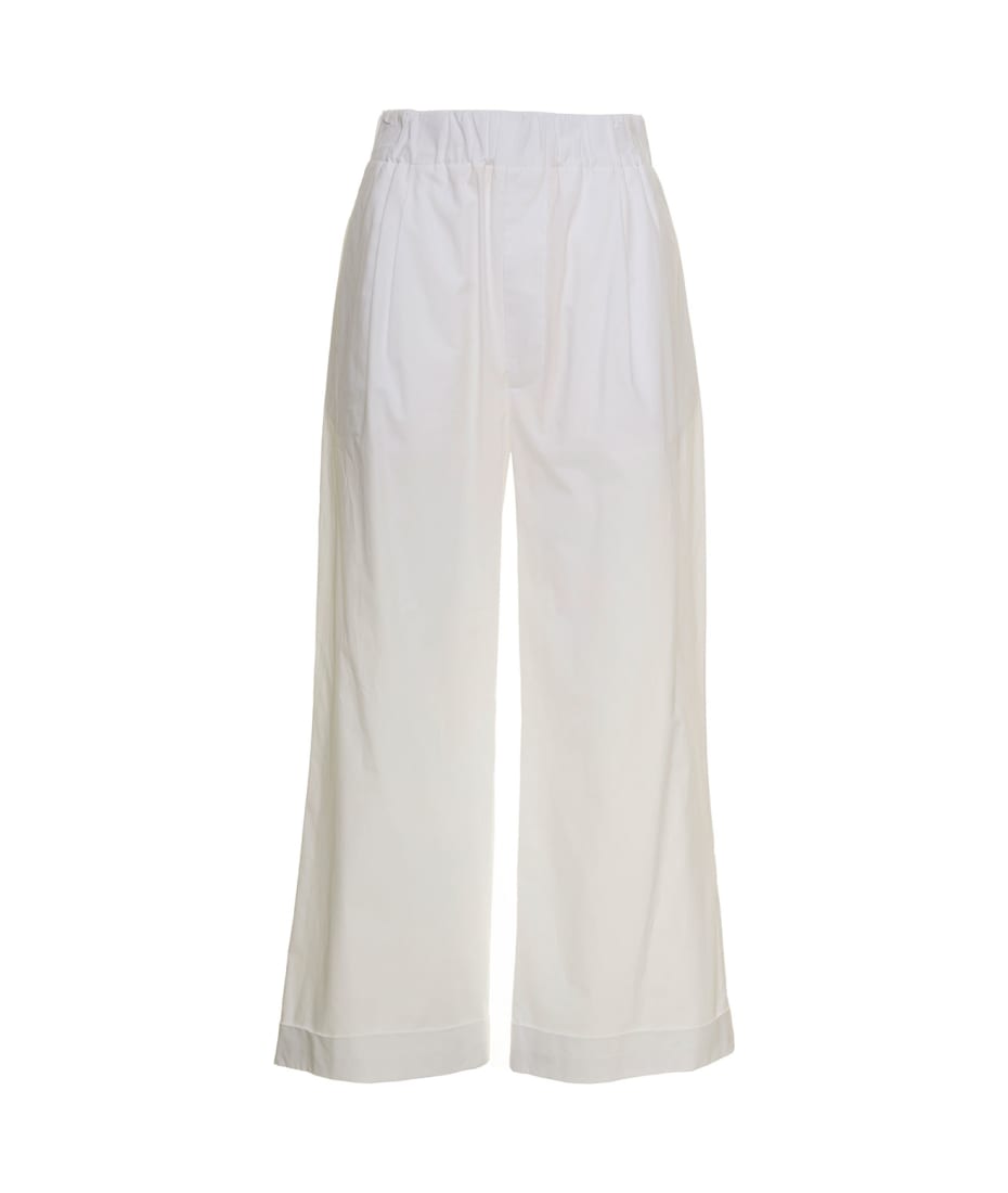 Jejia Woman's White Baby Cotton Trousers - White