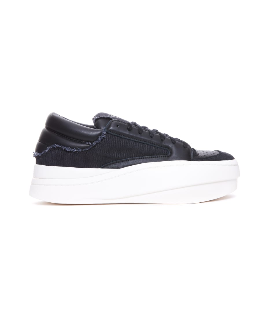 スニーカー Centennial Low Sneakers - Y-3 - Leather - Black adidas Y-3 Centennial Low Sneakers - Black | Free Shipping