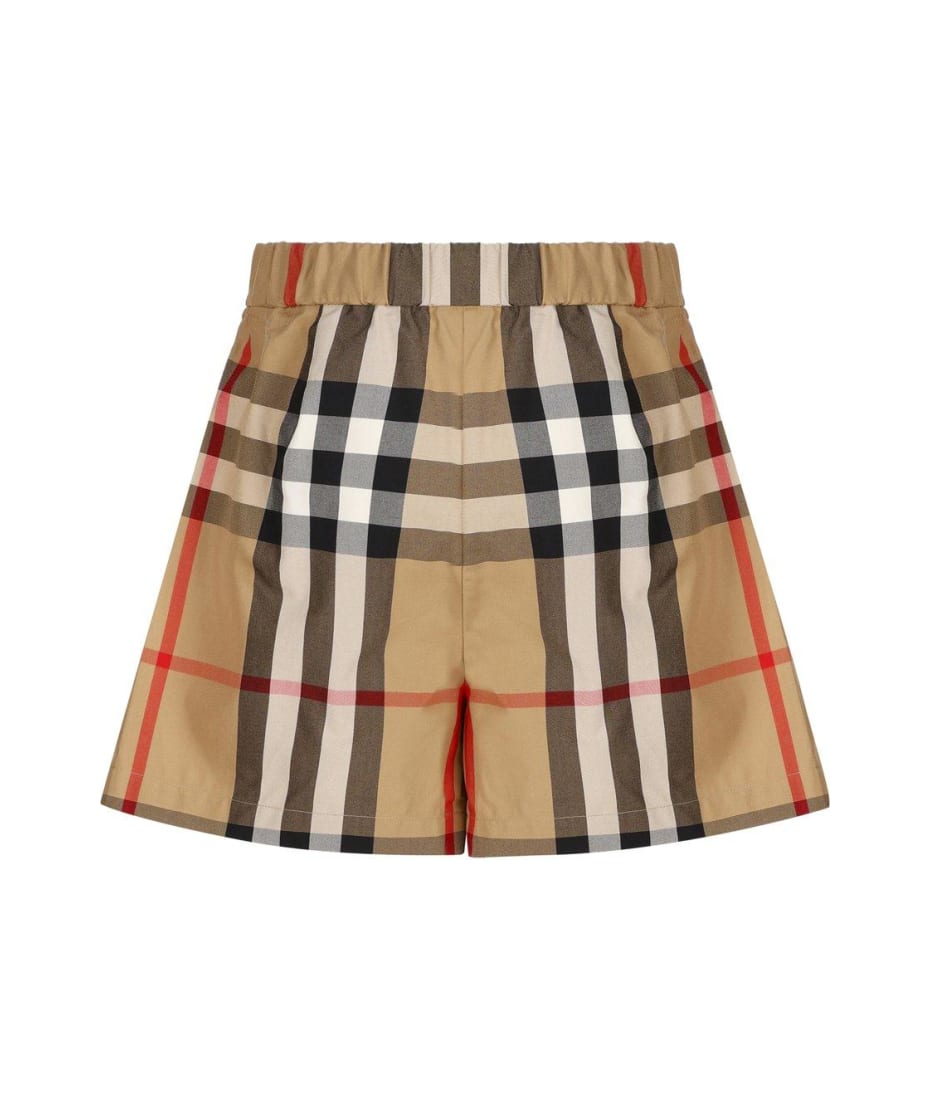 Burberry Vintage Checked Elasticated Waistband Shorts - Beige