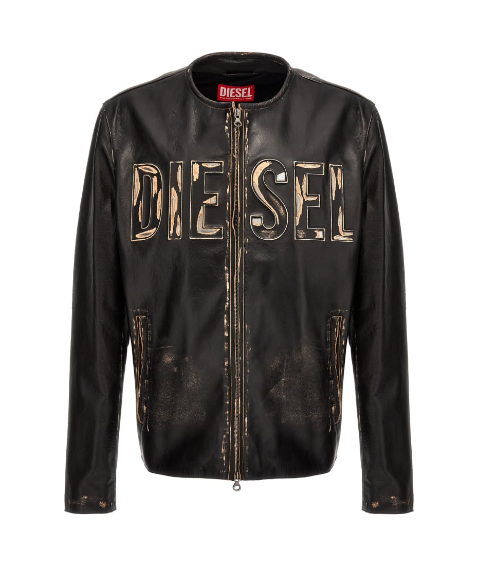 Diesel Logo Leather Jacket レザージャケット 通販 | italist