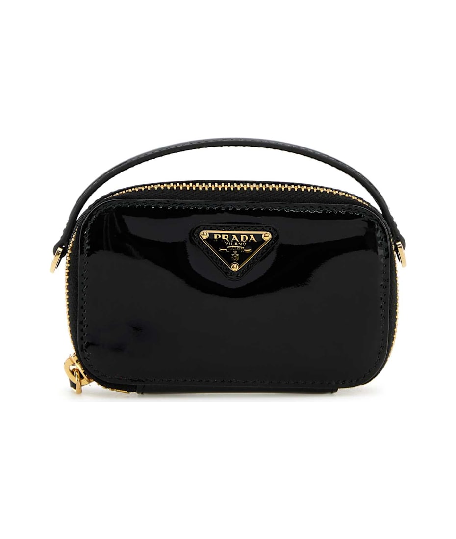 24AW new/PRADA レザーポーチ Bag Black Prada Black Leather Crossbody Bag | italist