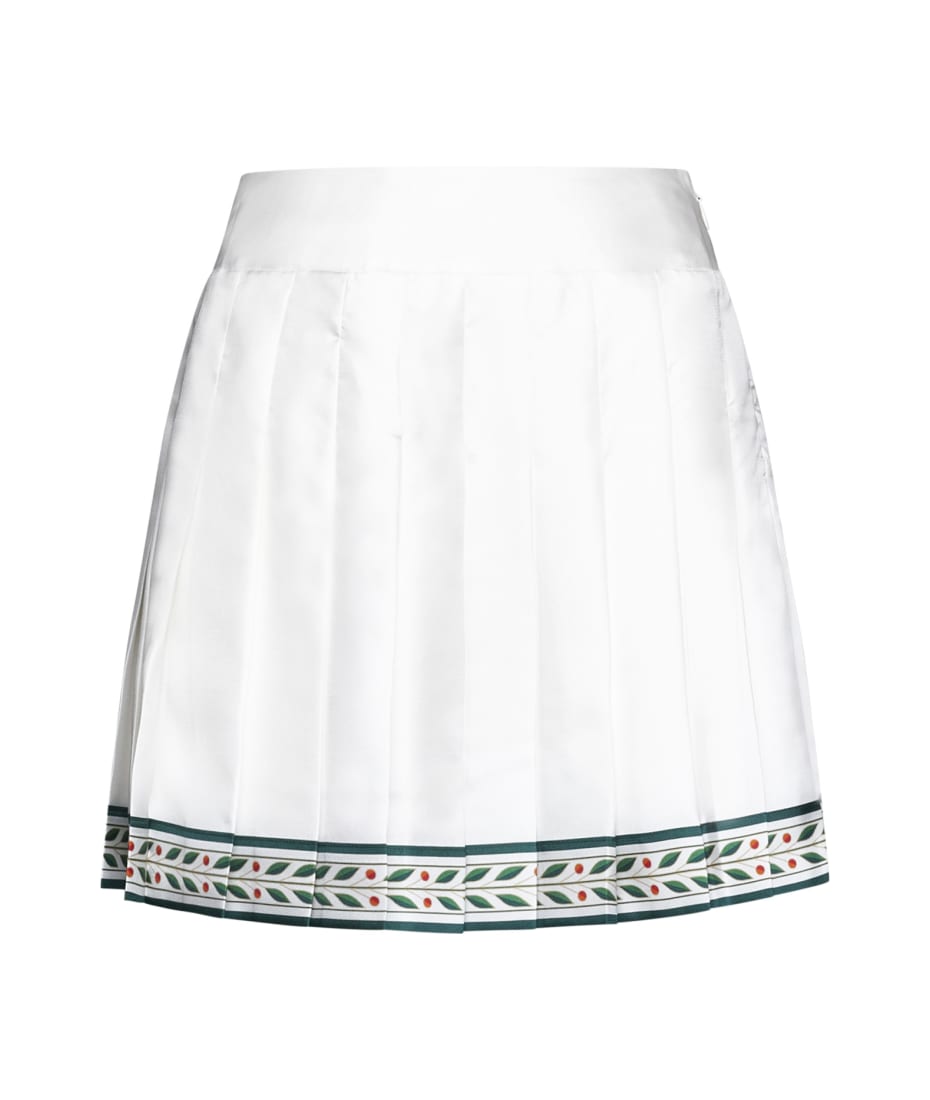 Casablanca Pleated Silk Miniskirt | italist