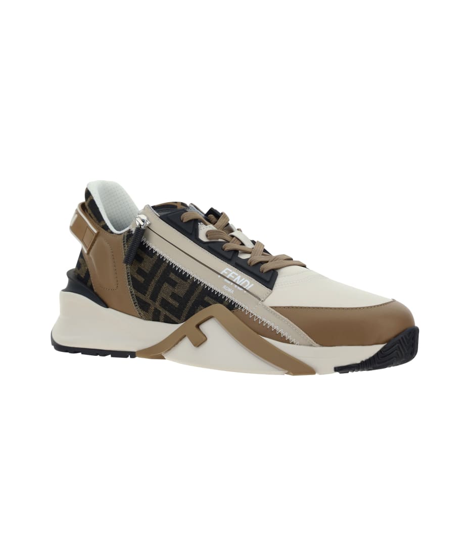 【関税&送料込】Fendi Fendi Flow Sneakers In Smooth Leather Fendi Flow Leather Sneakers | italist