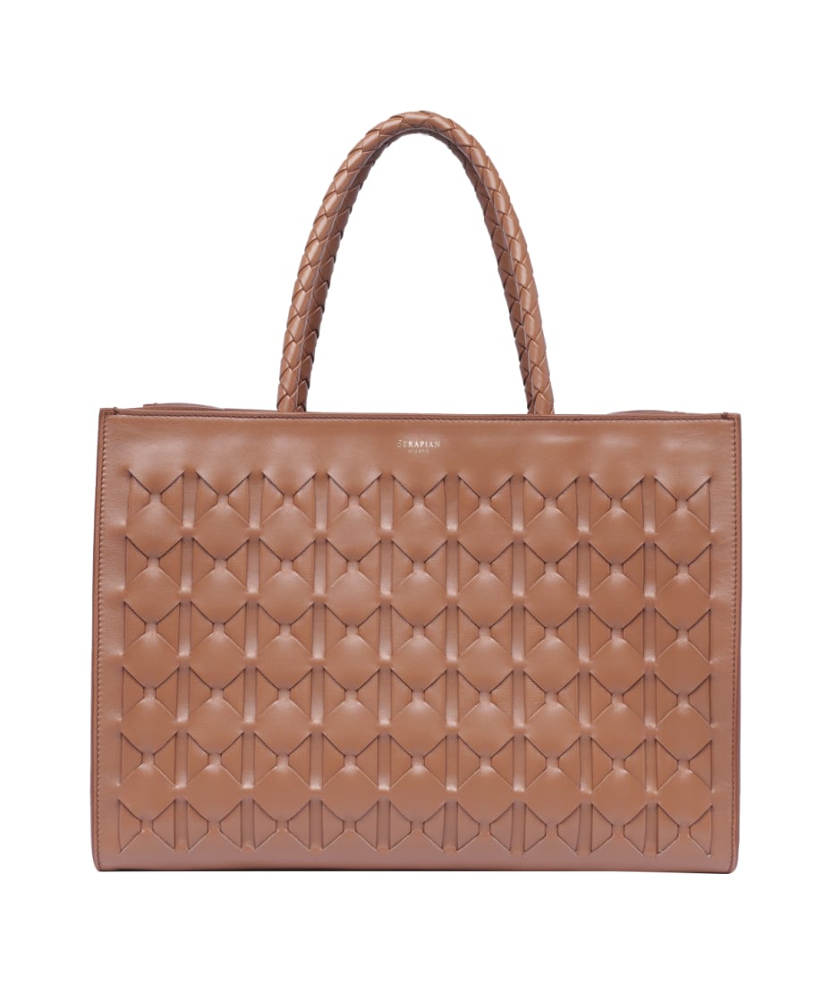 Serapian Men's Mosaico Leather Crossbody Bag