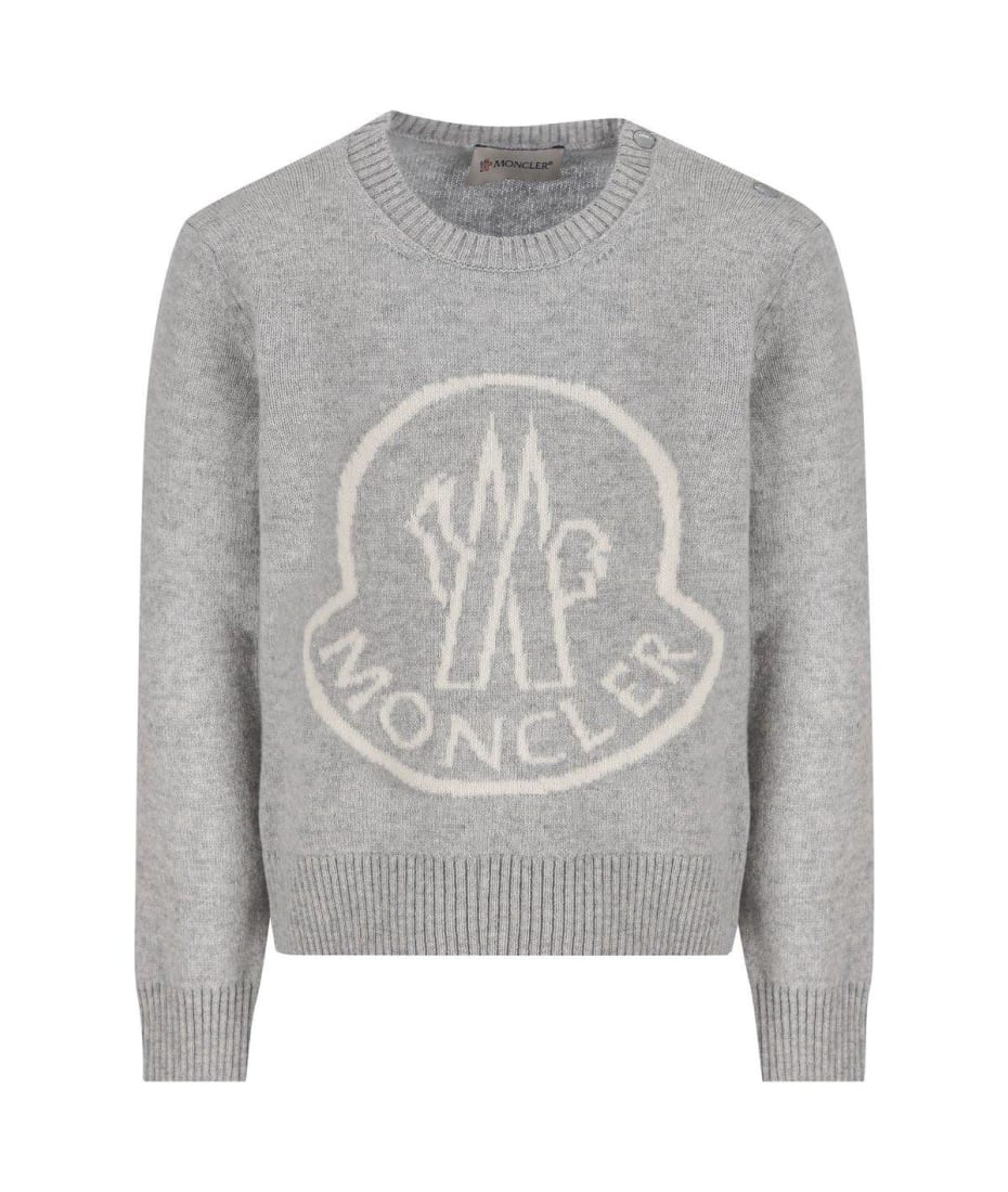 Moncler Logo Intarsia Crewneck Jumper italist - Main Image