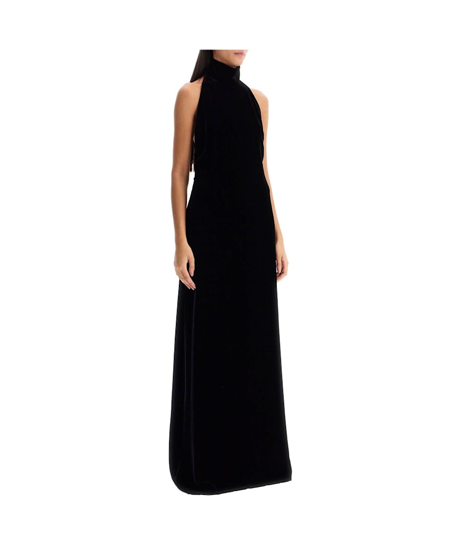 Max Mara Pianoforte Long Velvet Dress In Armida Style italist