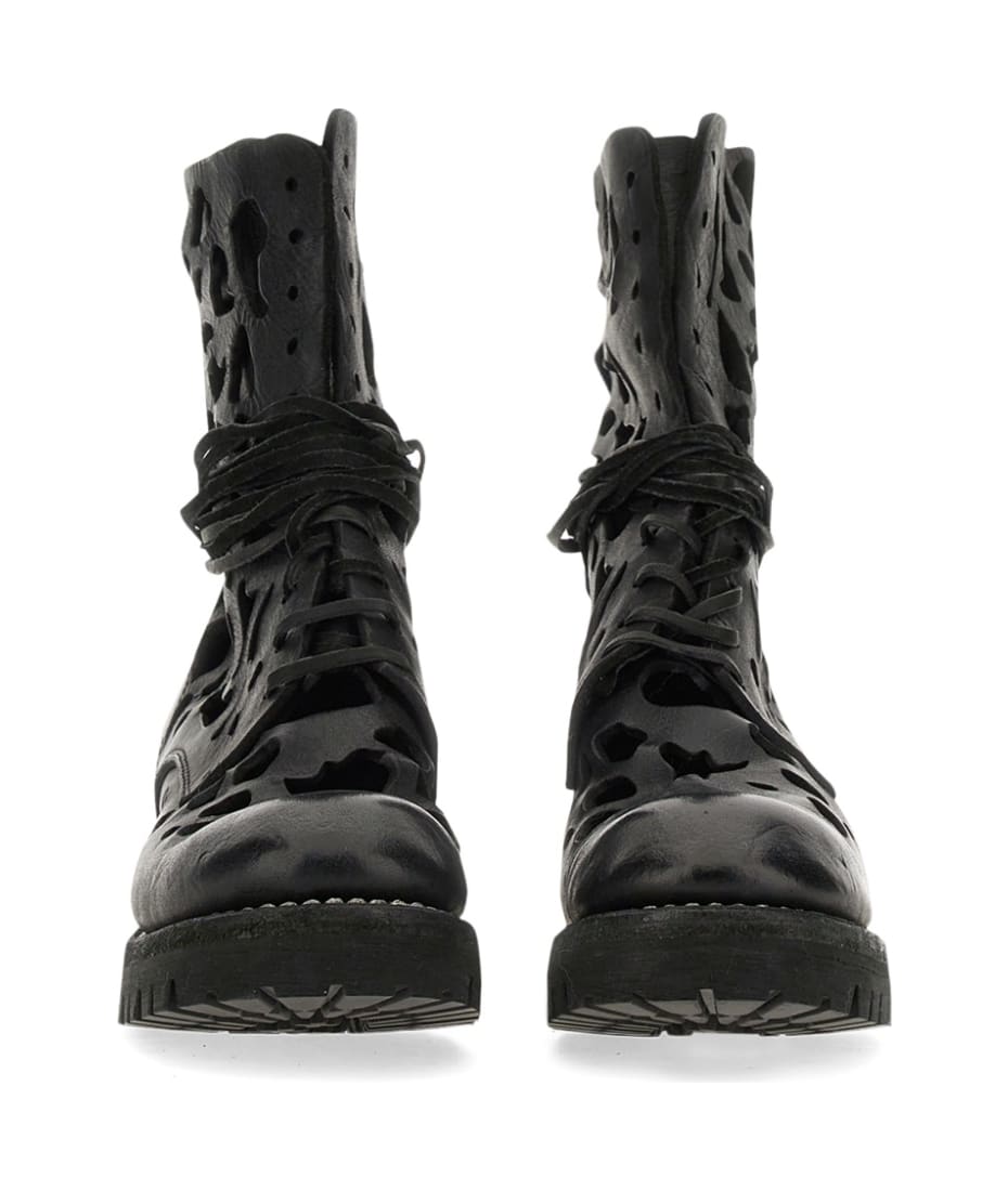 ショートブーツ・ブーティ GUIDI FW21 ANKLE BOOT WITH CUT OUT DETAILS (791_VLSBLKT) Guidi Ankle Boot With Cut Out Details | italist