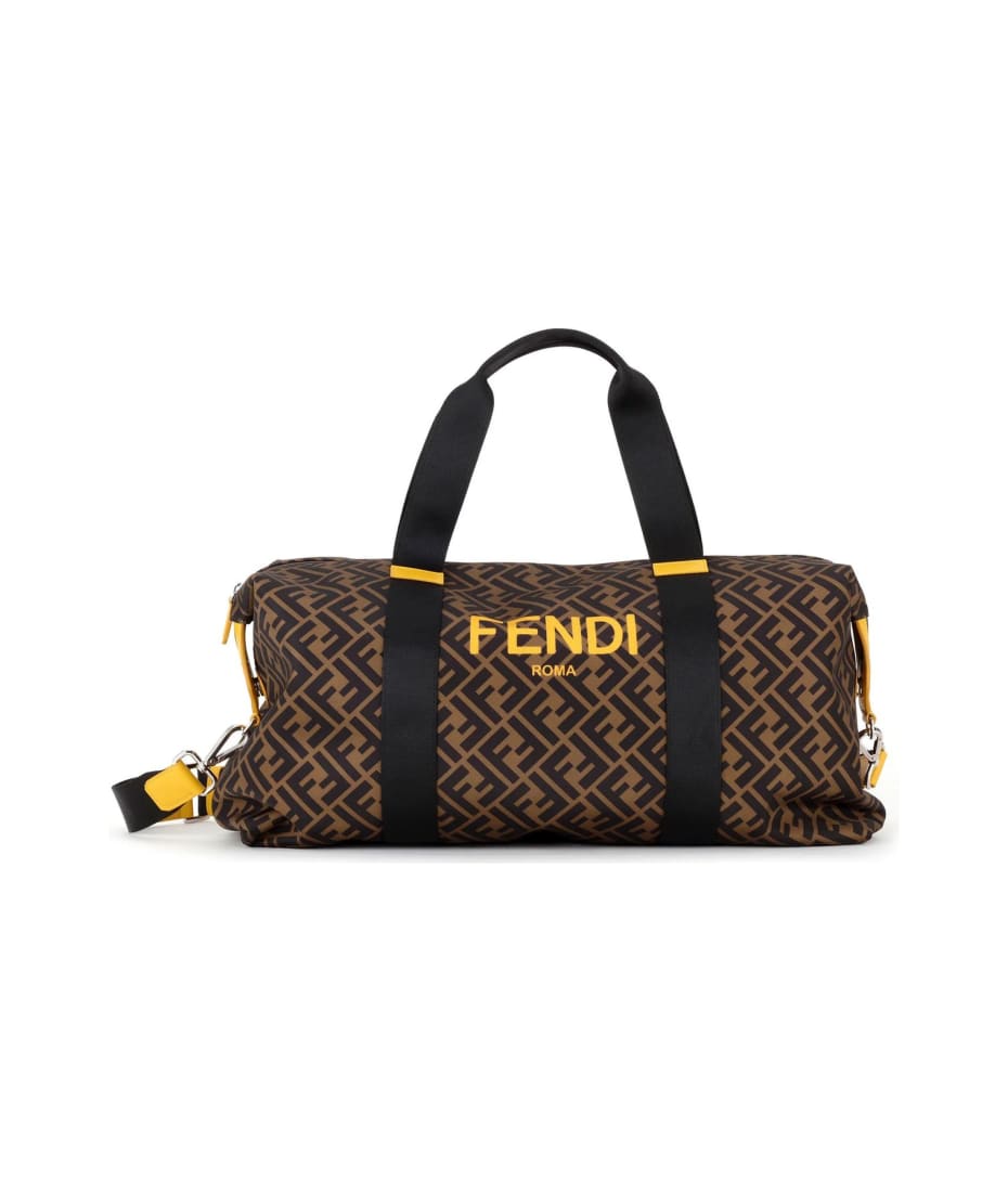 Fendi-Black Logo Changing Bag