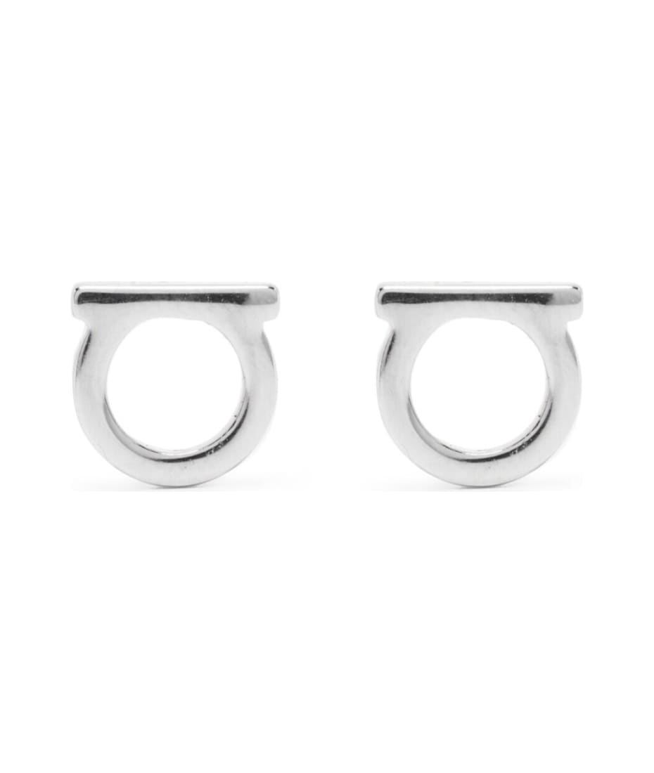 ピアス FERRAGAMO Silver-Colored Gancini Earrings in Brass Woman Ferragamo Silver-colored Gancini Earrings In Brass Woman
