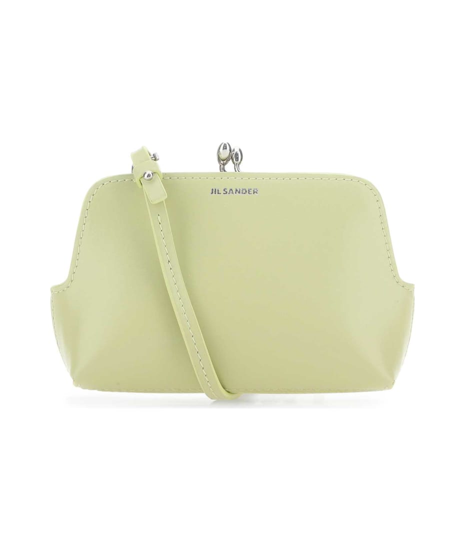 ショルダーバッグ・ポシェット JIL SANDER Pastel Green Leather Micro Goji Crossbody Bag Jil Sander Pastel Green Leather Micro Goji Crossbody Bag