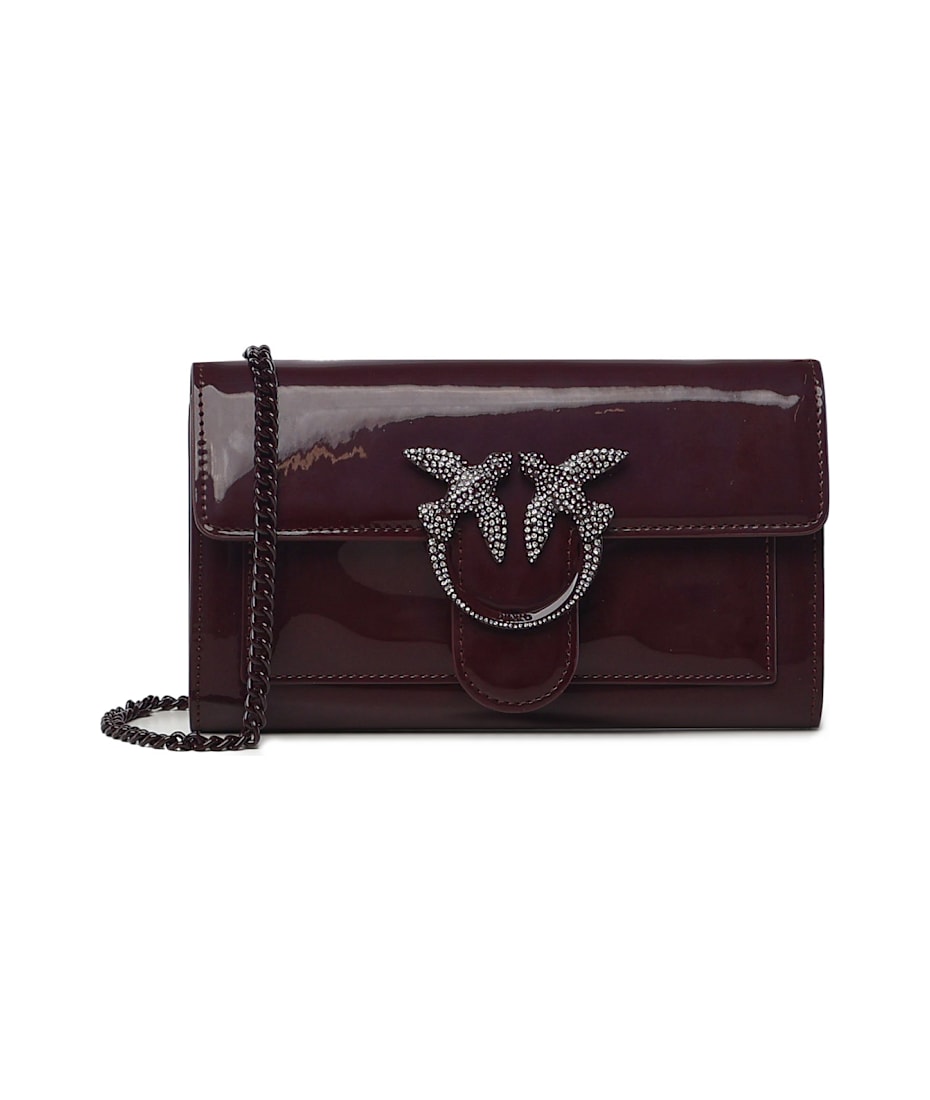 長財布 PINKO HORIZONTAL FLAT WALLET WITH STRAP 103765A1YB-Z14Q-04
