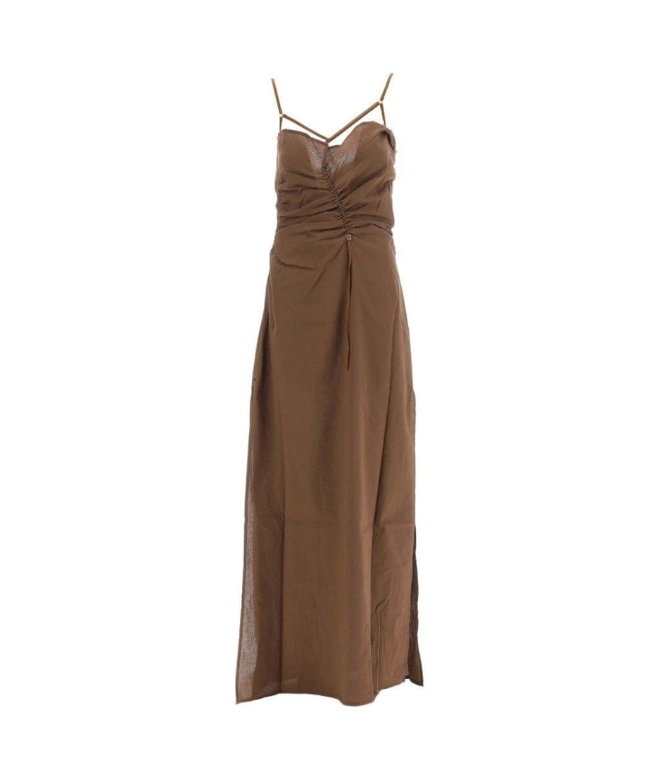 【送料&関税込】Jacquemus Ruched Slip Flared Dress Jacquemus Ruched Slip Flared Dress | italist