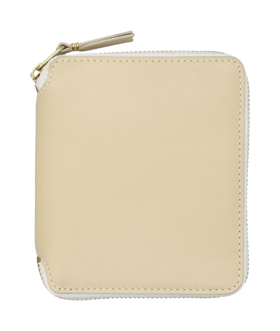【Comme Des Garcons Wallet】leather vertical wallet (Ivory) Comme des Garçons Wallet Leather Vertical Wallet | italist