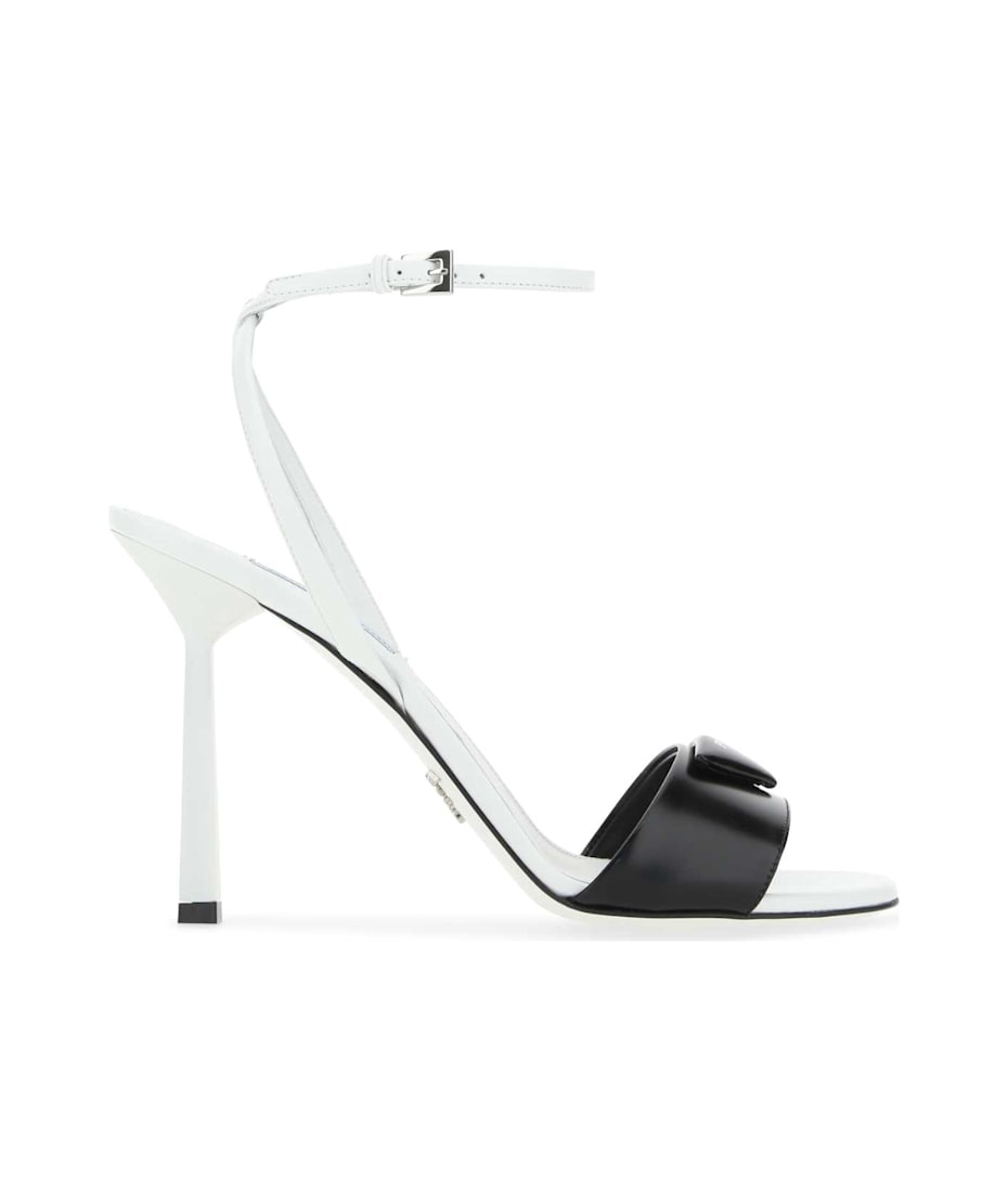 サンダル・ミュール Prada Two-Tone Fabric And Leather Sandals Prada Two-tone Leather Sandals | italist