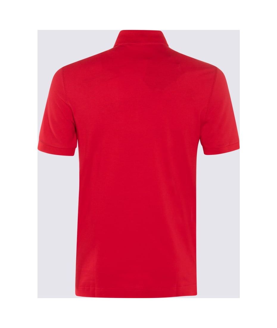 Dolce & Gabbana Red Cotton Polo Shirt - BORDEAUX CHIARO