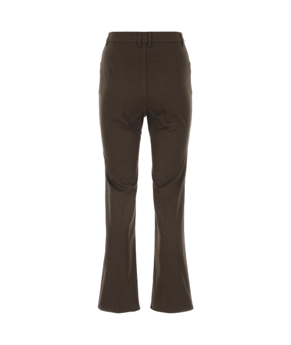 パンツ SAINT LAURENT DARK BROWN WOOL PANT Saint Laurent // Brown Wool Wide Leg Trouser – VSP Consignment